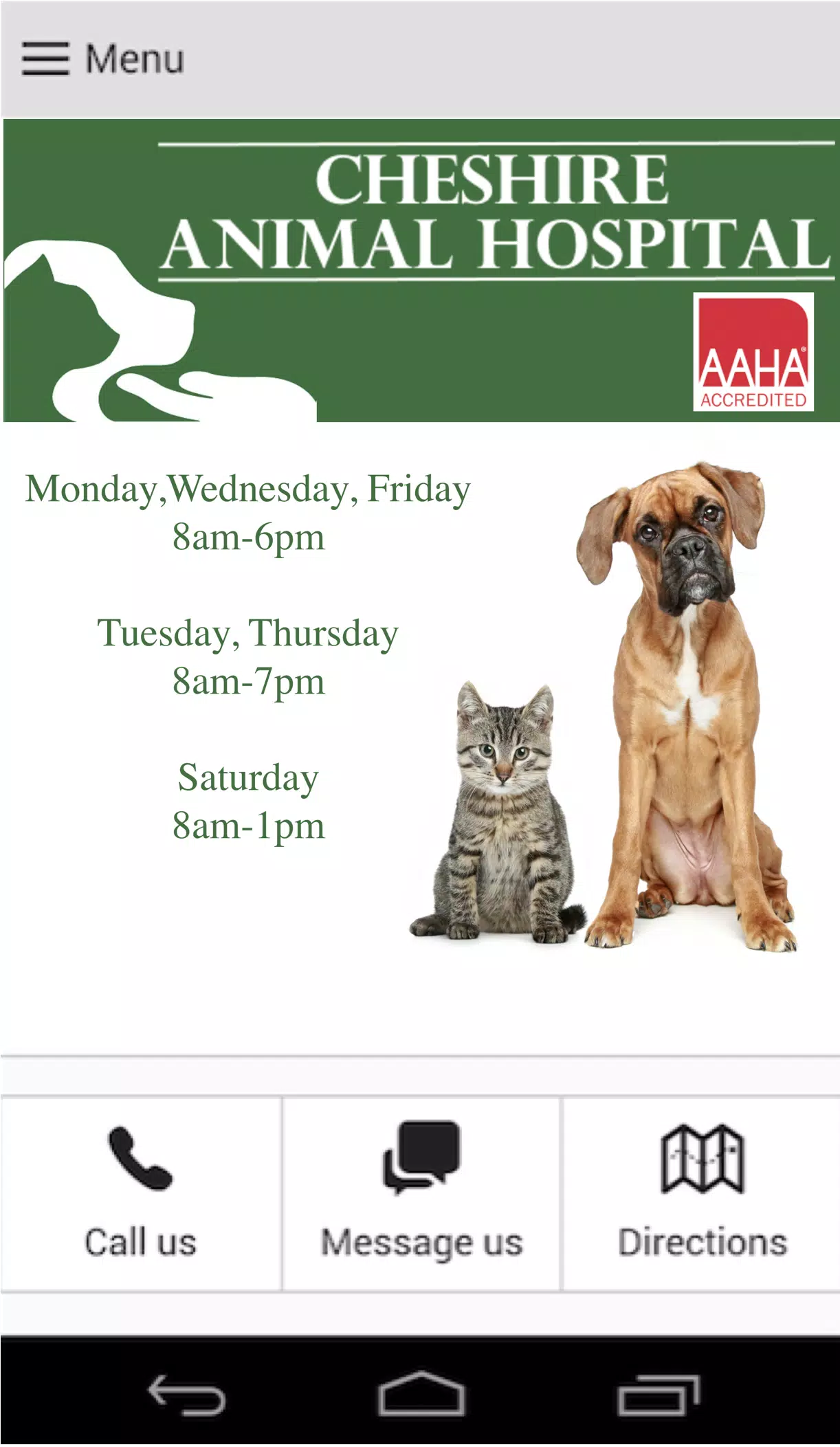 Cheshire Animal Hospital Screenshots
