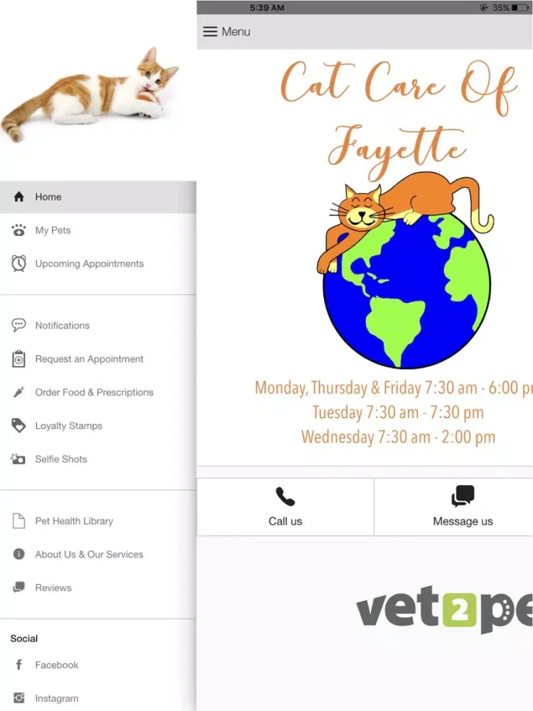 Zrzuty ekranu Cat Care of Fayette iPad 