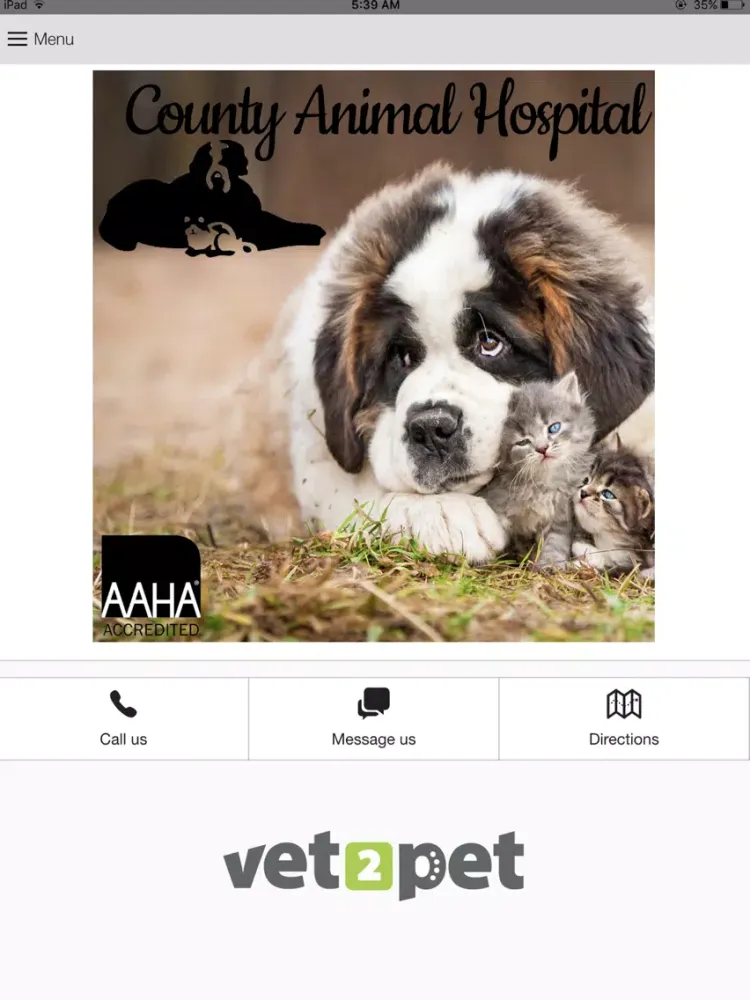 Zrzuty ekranu County Animal Hospital MO iPad 