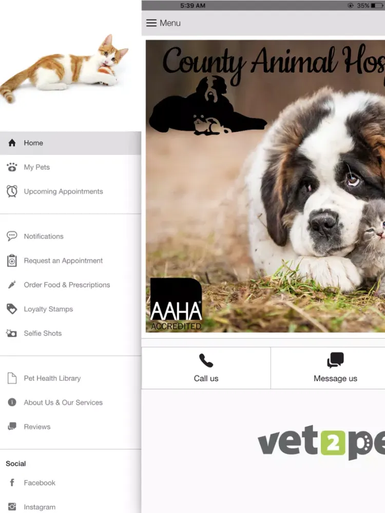 Zrzuty ekranu County Animal Hospital MO iPad 