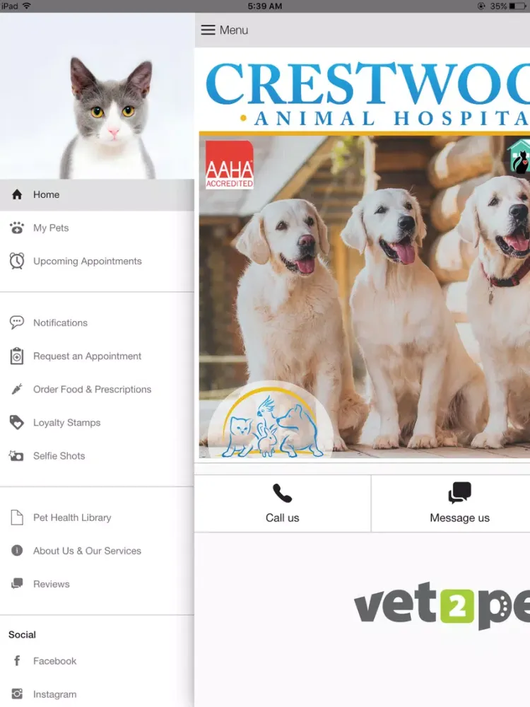 Zrzuty ekranu Crestwood Animal Hospital iPad 