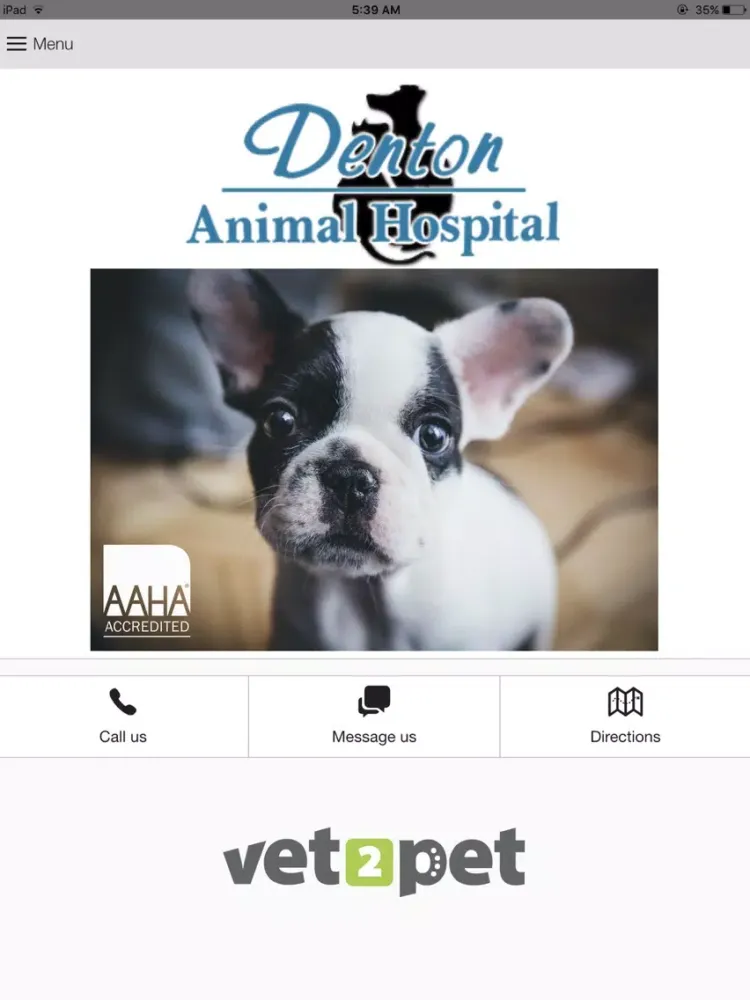 Denton Animal Hospital iPad  Screenshots