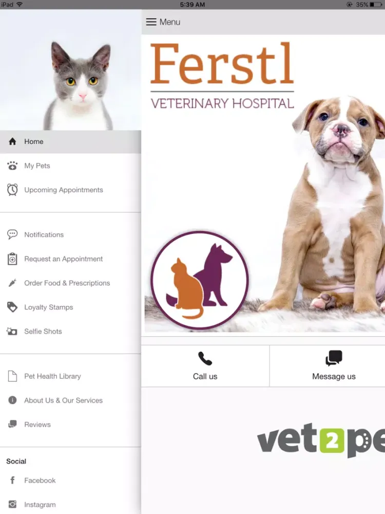 Ferstl Veterinary Hospital iPad  Screenshots
