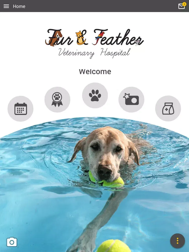 Tangkapan layar Fur & Feather Vet iPad 