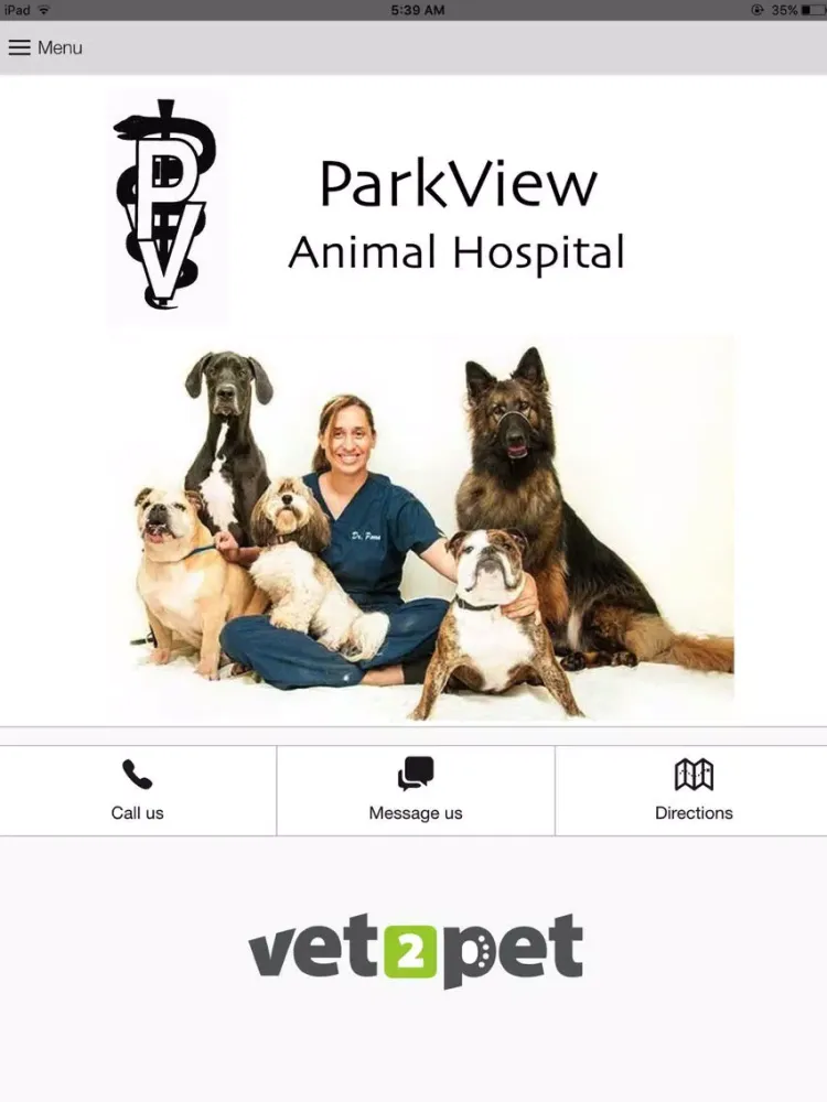 ParkView Animal Hospital iPad  سکرین شاٹس