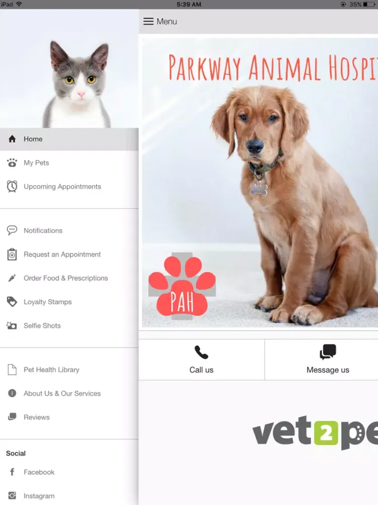 Parkway Animal Hospital iPad  स्क्रीनशॉट
