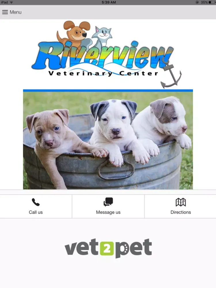 Capturas de tela do Riverview Vet Center iPad 