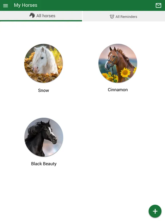 Tangkapan layar Sullivan Equine Vet Services iPad 