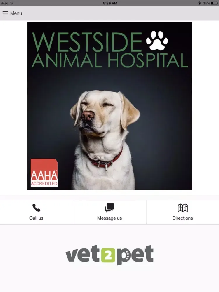 Westside Animal Hospital iPad 应用截图
