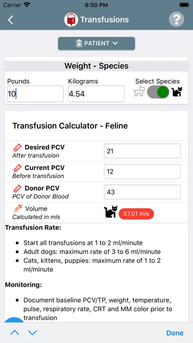 Capturas de tela do Vetcalculators