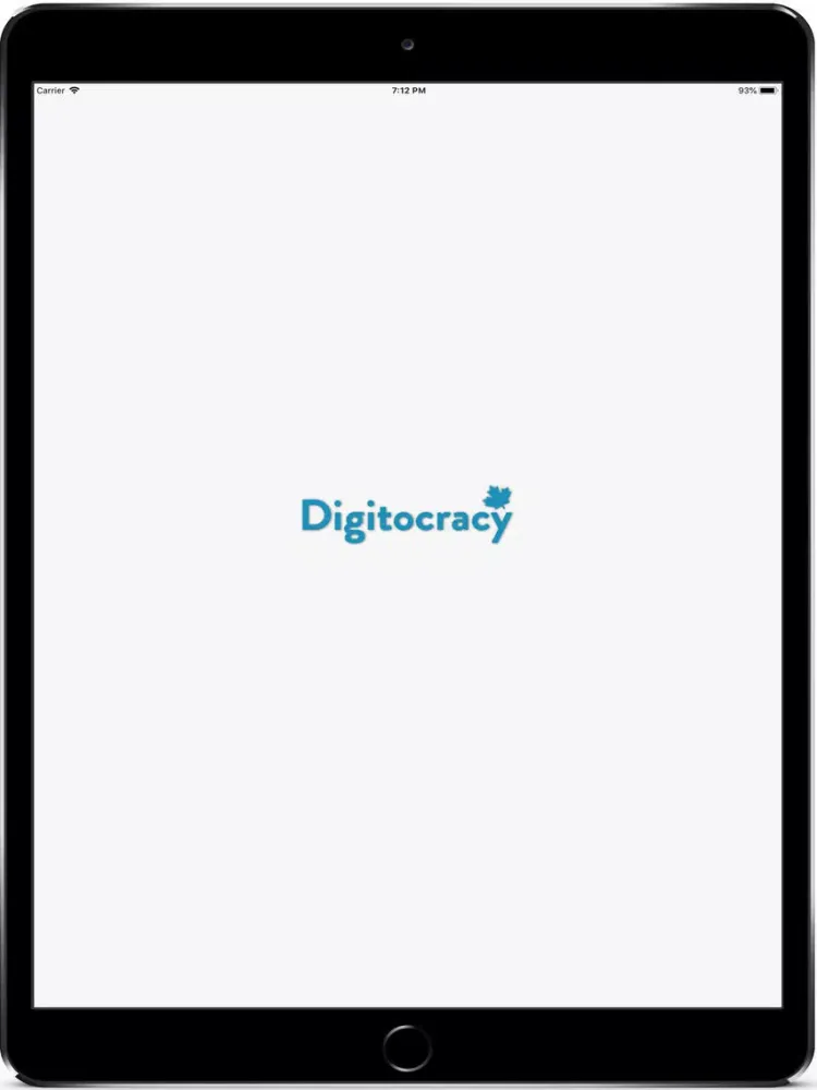 Ảnh chụp màn hình của DigitocracyApp iPad 