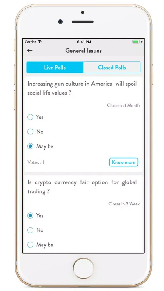 Ảnh chụp màn hình của DigitocracyApp