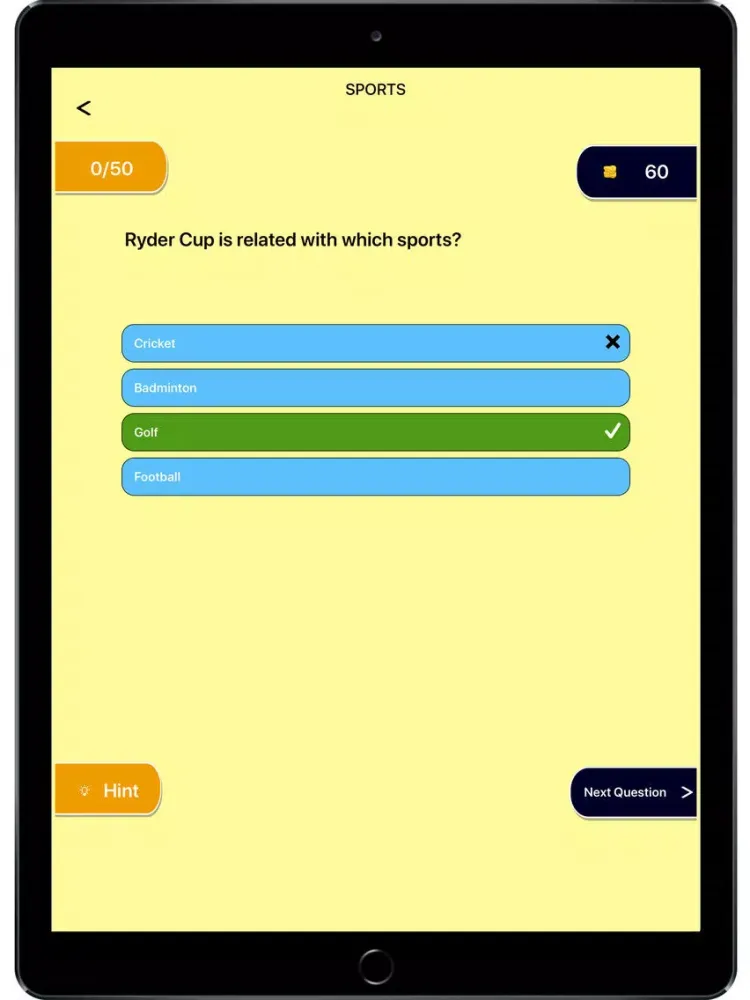 ภาพหน้าจอของ Test your GK : Quiz master iPad 