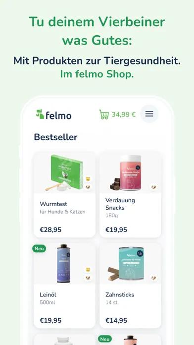 Zrzuty ekranu felmo Mobiler Tierarzt