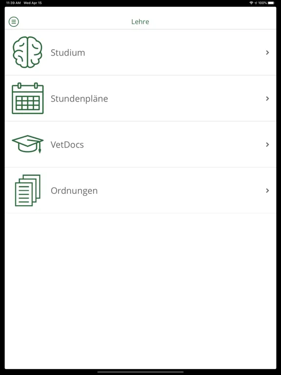 ภาพหน้าจอของ VETMED LMU iPad 