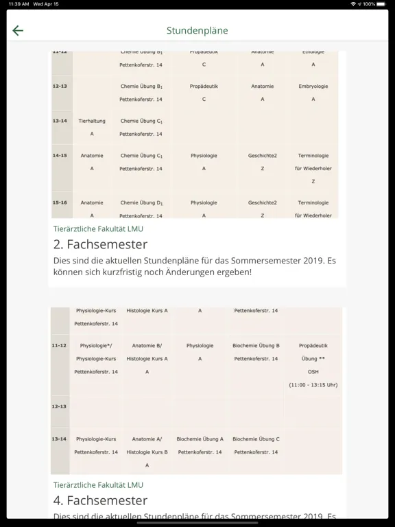 ภาพหน้าจอของ VETMED LMU iPad 