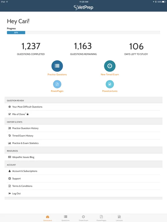 VetPrep - NAVLE® Study Program iPad 应用截图