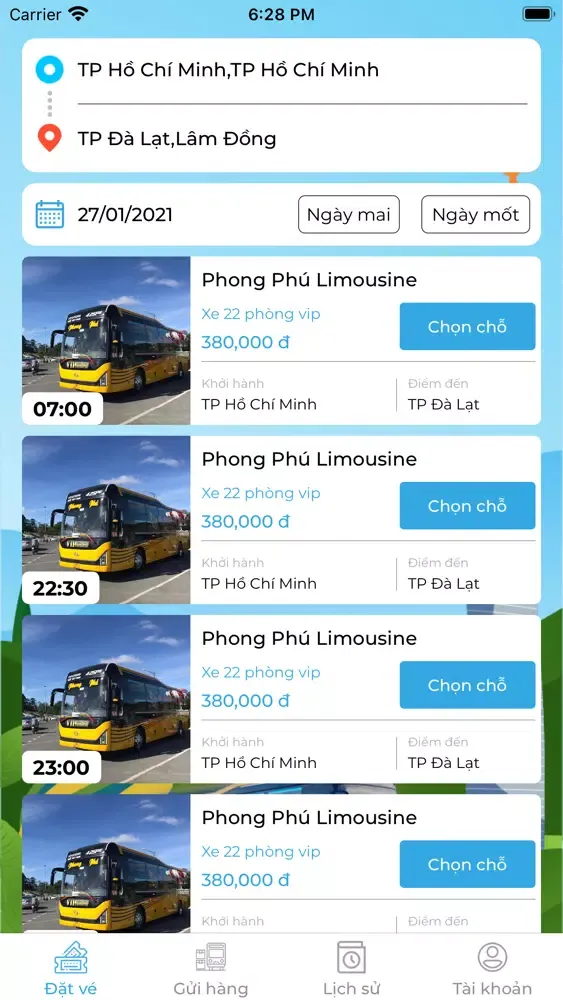 Captures d'écran de Phong Phú Limousine