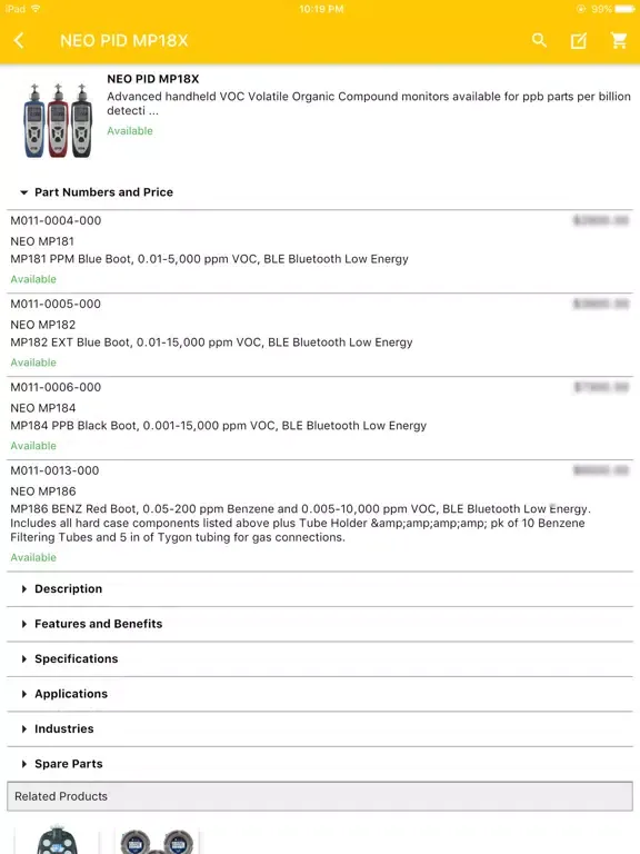 Скриншоты mPrix iPad 