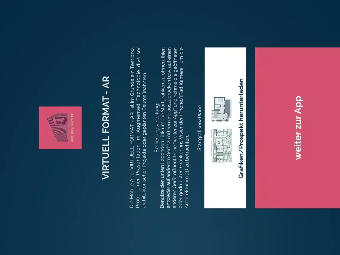Capturas de tela do Virtuell Format AR iPad 