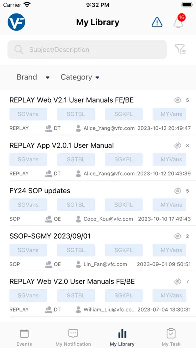 Tangkapan skrin VF REPLAY