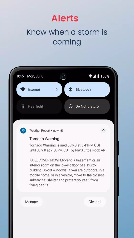 NWS Weather Report Screenshots