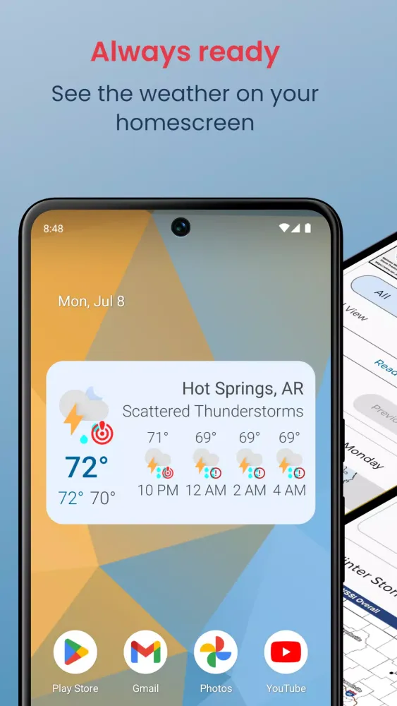 NWS Weather Report Screenshots