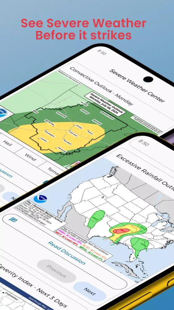 NWS Weather Report Screenshots