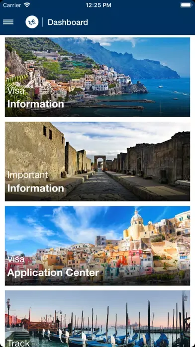 Capturas de pantalla de VFS Italy