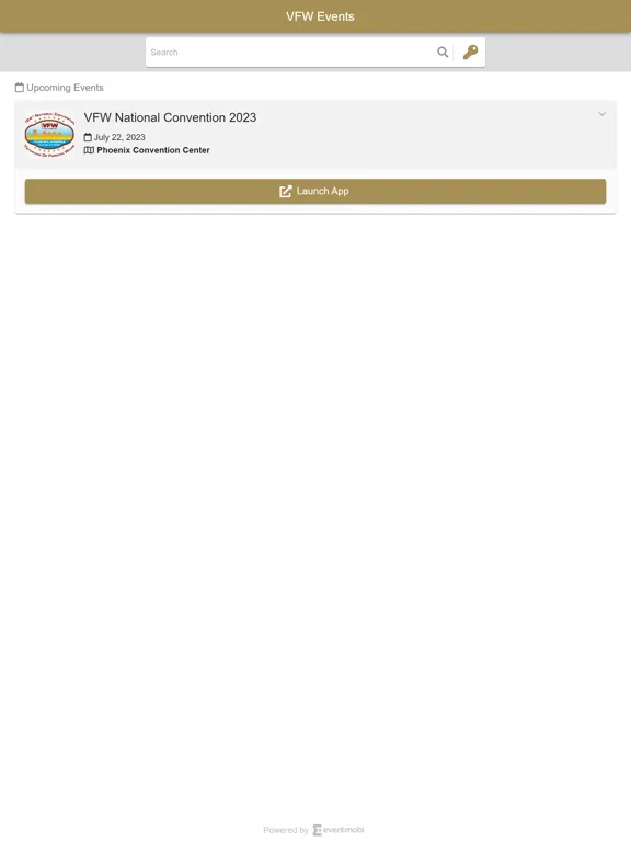 ภาพหน้าจอของ VFW Events iPad 