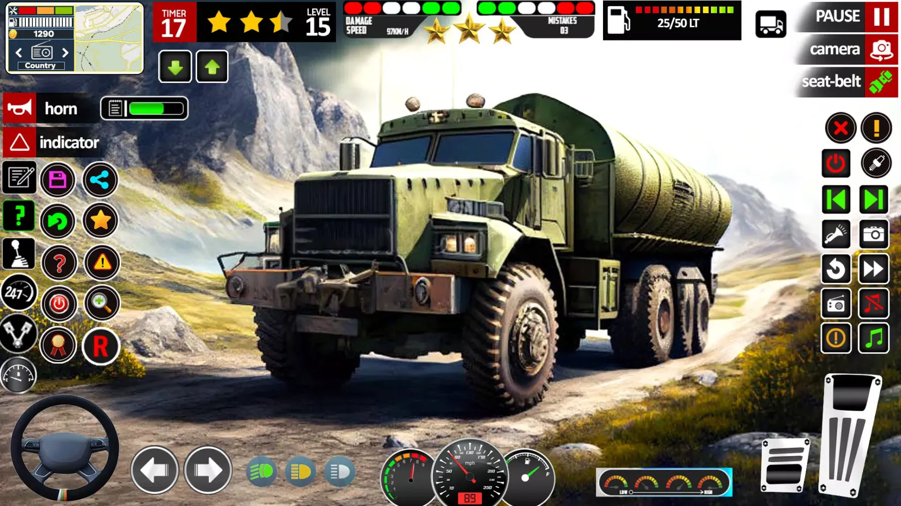 Tangkapan layar Army Truck Transport Game 2023