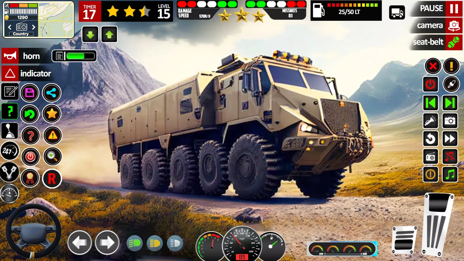 Tangkapan layar Army Truck Transport Game 2023