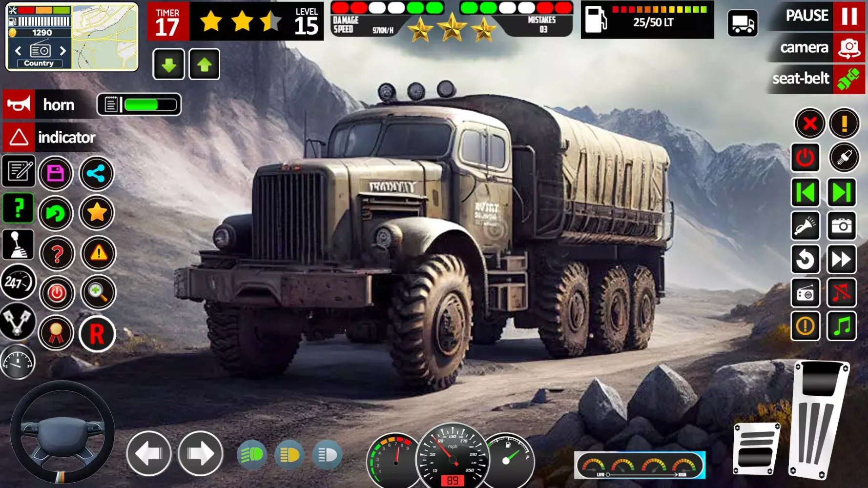 Tangkapan layar Army Truck Transport Game 2023