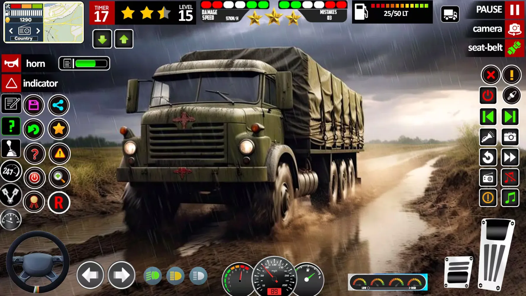 Tangkapan layar Army Truck Transport Game 2023