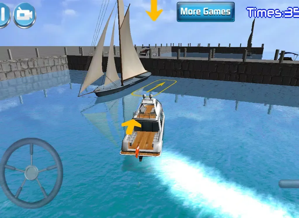 3D Boat Parking Racing Sim iPad  Screenshots
