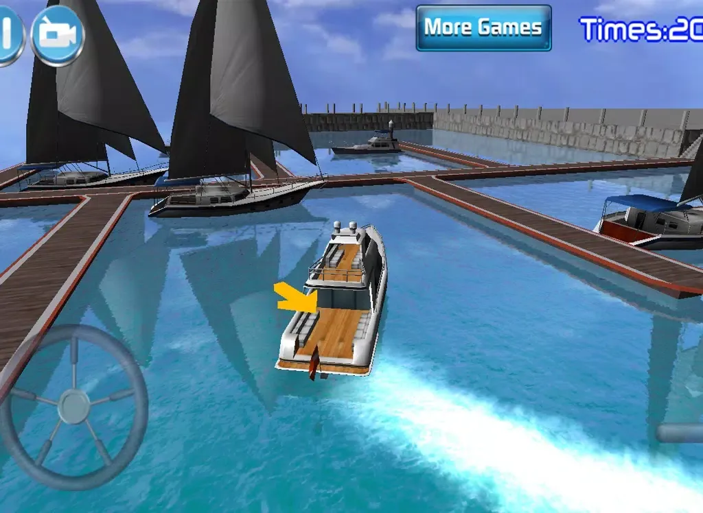 3D Boat Parking Racing Sim iPad  Screenshots