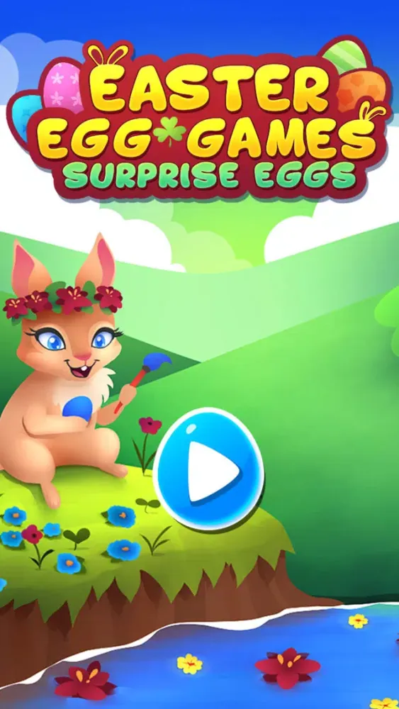 Tangkapan skrin Easter Egg Games Surprise Eggs Match 3 Puzzle Game