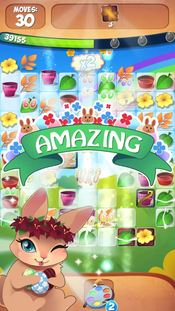 Tangkapan skrin Easter Egg Games Surprise Eggs Match 3 Puzzle Game
