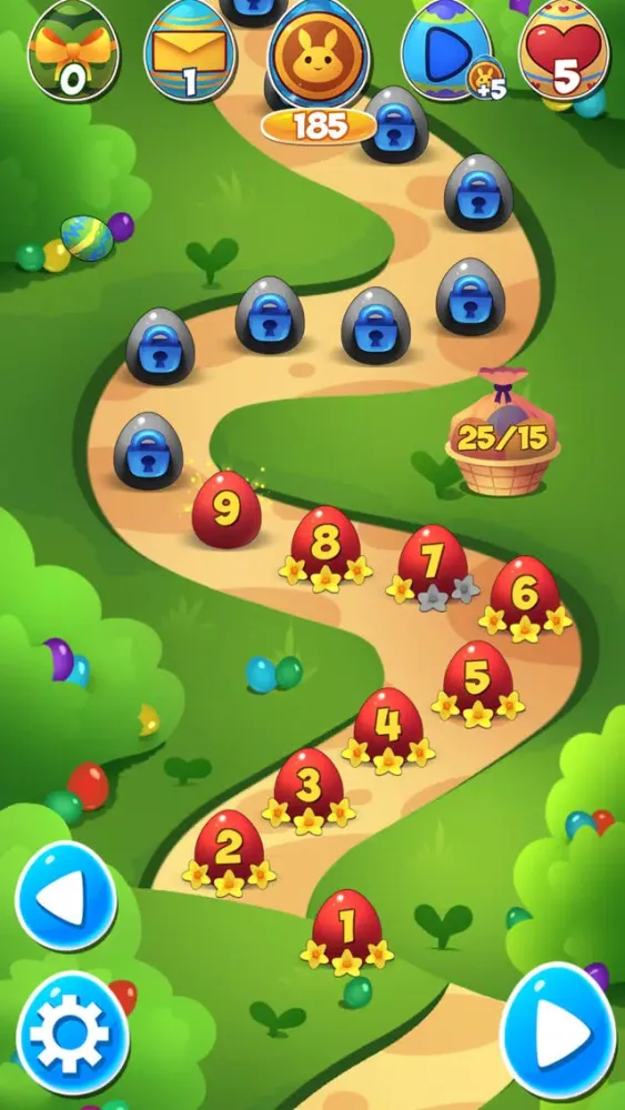 Tangkapan skrin Easter Egg Games Surprise Eggs Match 3 Puzzle Game