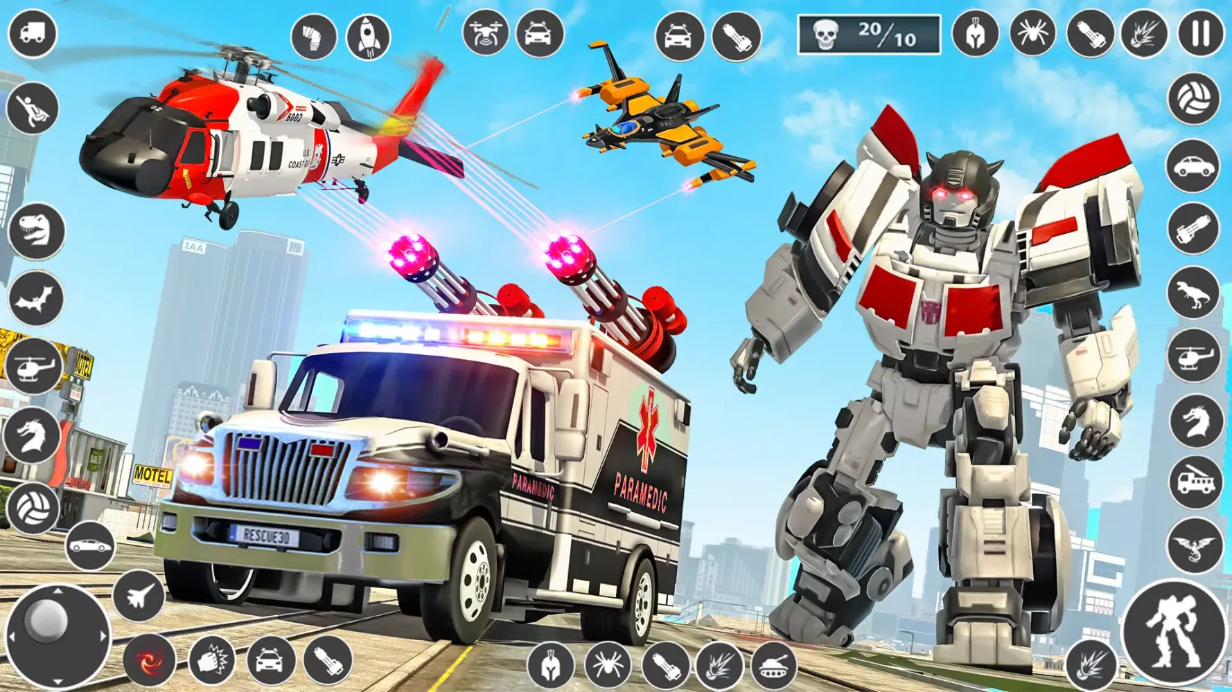 Ambulance Robot Transform Game Screenshots