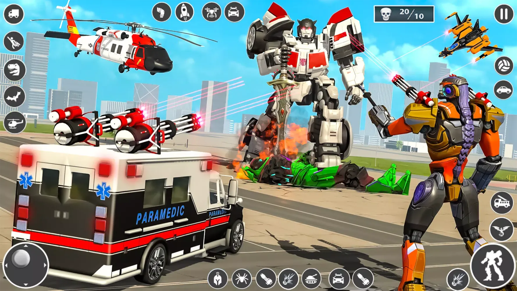 Ambulance Robot Transform Game Screenshots
