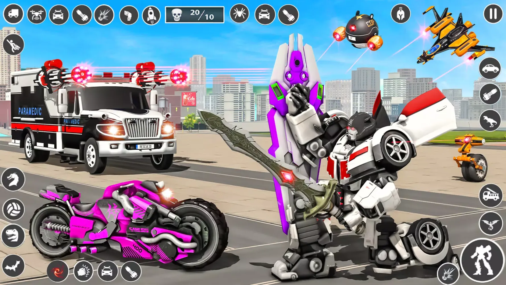 Ambulance Robot Transform Game Screenshots