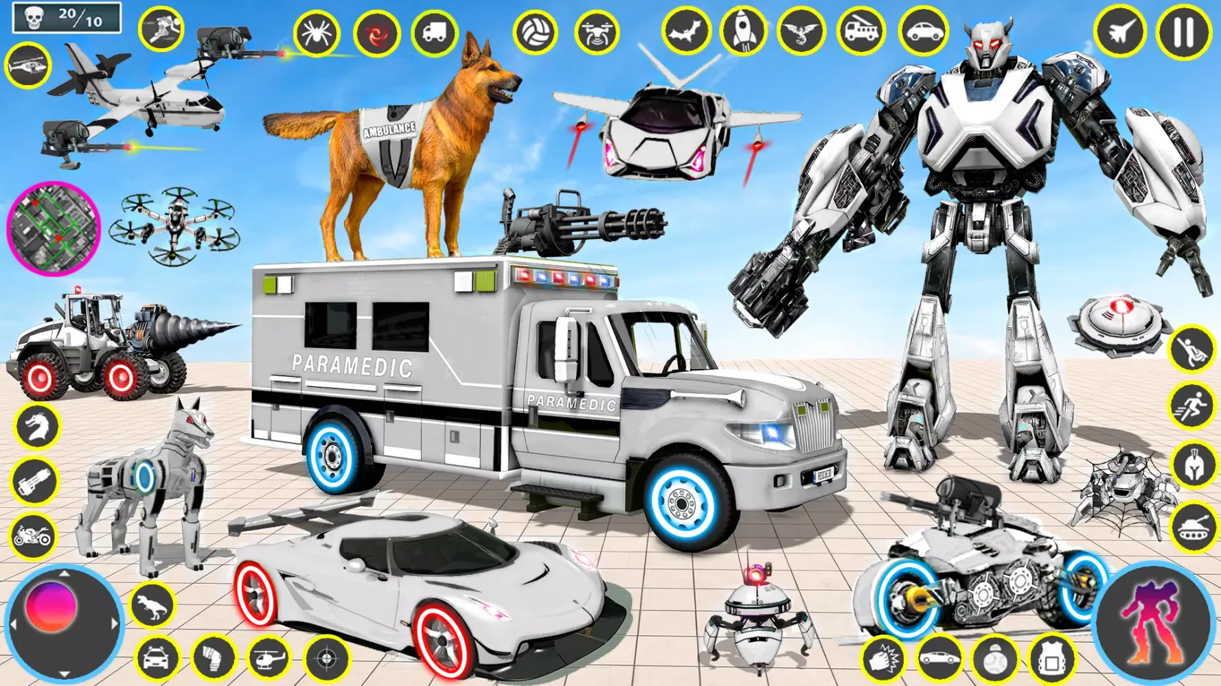 Ambulance Robot Transform Game Screenshots