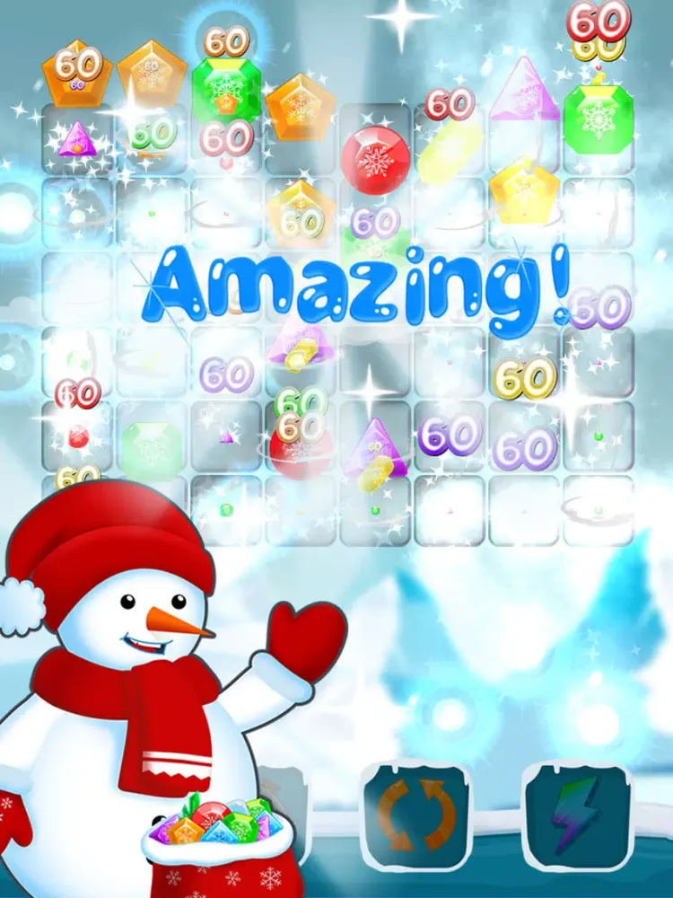 Captures d'écran de Frozen Diamond Mash: Winter Edition - Puzzle Game iPad 