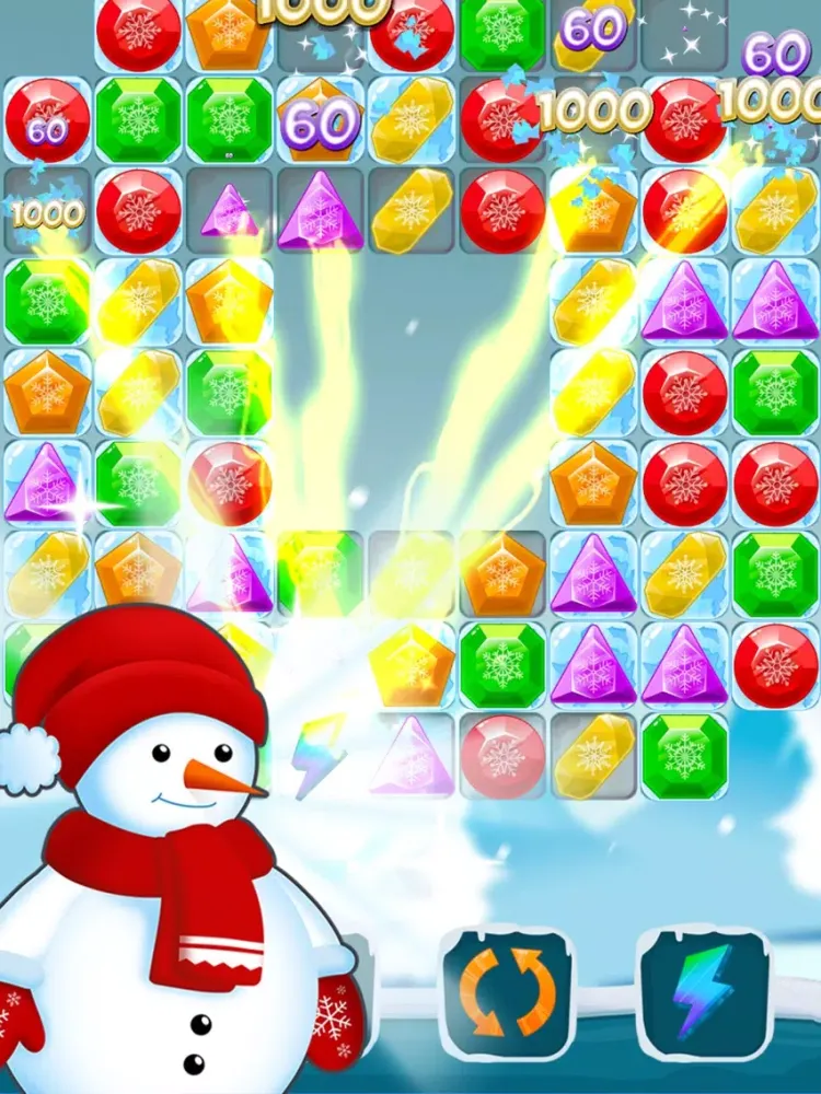 Captures d'écran de Frozen Diamond Mash: Winter Edition - Puzzle Game iPad 