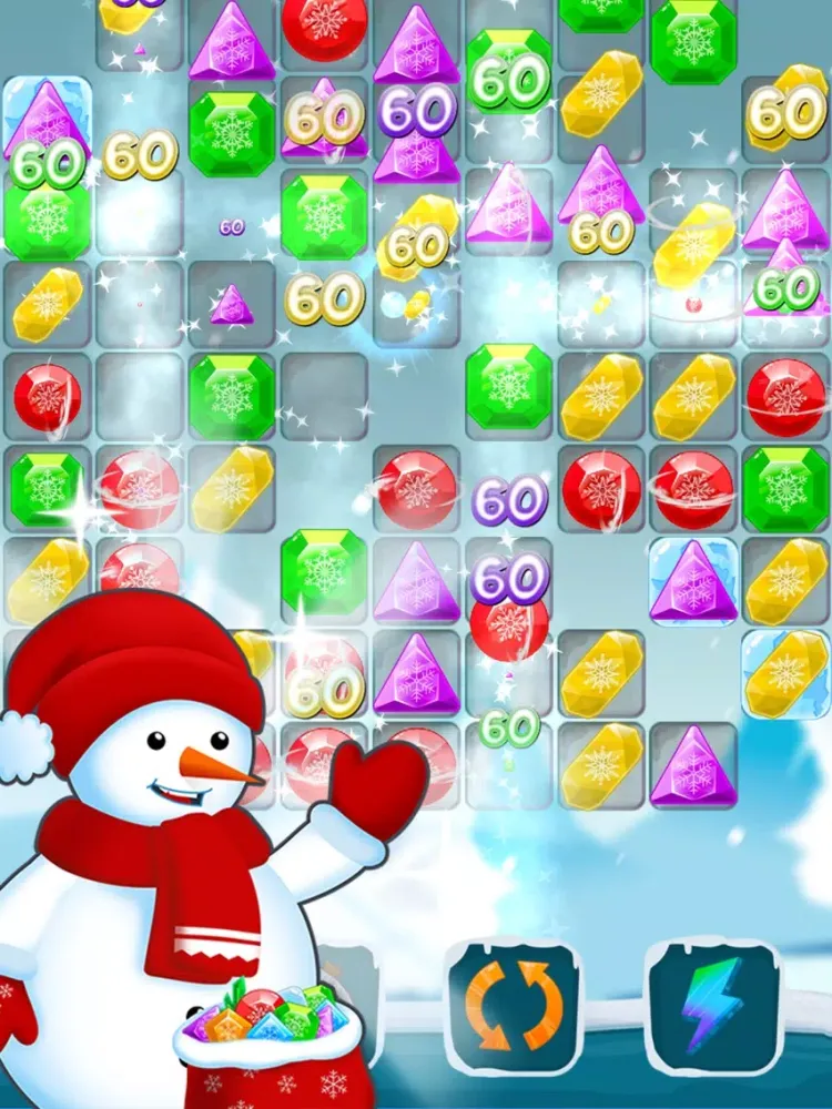Captures d'écran de Frozen Diamond Mash: Winter Edition - Puzzle Game iPad 