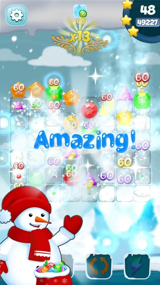 Captures d'écran de Frozen Diamond Mash: Winter Edition - Puzzle Game