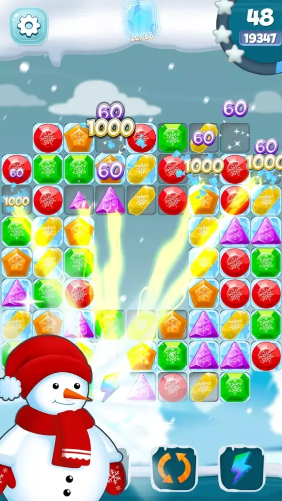 Captures d'écran de Frozen Diamond Mash: Winter Edition - Puzzle Game