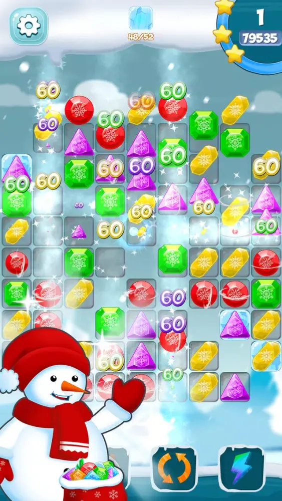 Captures d'écran de Frozen Diamond Mash: Winter Edition - Puzzle Game
