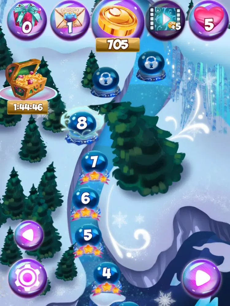 Capturas de tela do Bunny Frozen Jewels Match 3 iPad 